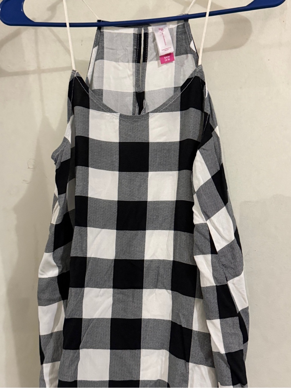 No Boundaries Black and White Buffalo Check Dress